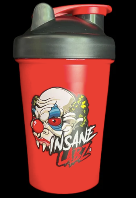 SHAKER INSANE 14 OZ ROJO TAPA NEGRA