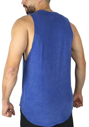 Tank Top Fitted Azul Deslavado - Bad Wolf