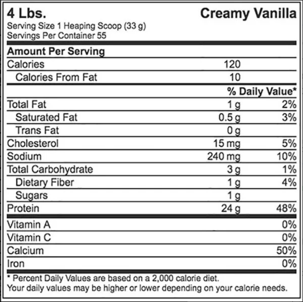 Caseina - 4 lbs