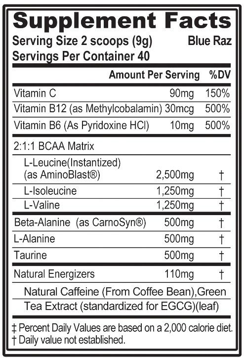 Bcaa energy EVL - 30 servcios