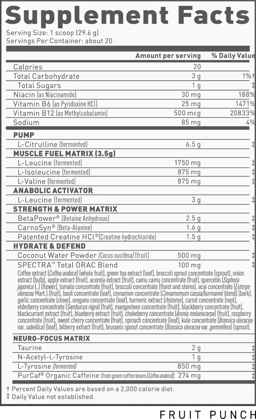 Pre Kaged - 20 Servings