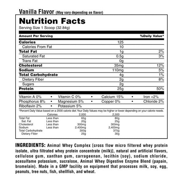 Animal whey - 4 LBS