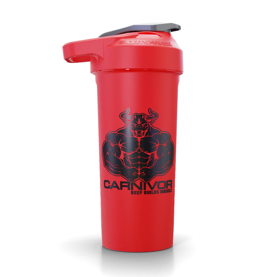 Shaker Carnivor Toro - 20 OZ Rojo