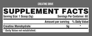 Creatina Drive Black - 1000 grs 1 kg (200 servs.)